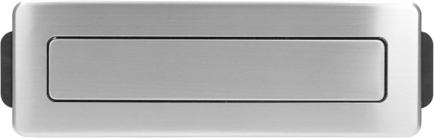 Trano Versenkbare Steckdosenleiste 3x Schuko + 2x USB (A+C, QC/PD 20W), 230V, 3680W, Edelstahl INOX, 2m Kabel, Einbau IP20