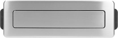 Trano Versenkbare Steckdosenleiste 3x Schuko + 2x USB (A+C, QC/PD 20W), 230V, 3680W, Edelstahl INOX, 2m Kabel, Einbau IP20