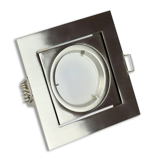 LED Einbaustrahler eckig schwenkbar 5-7W 12V MR16 Spot Leuchte 80mm Panel