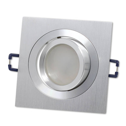 LED Einbaustrahler eckig schwenkbar 230V GU10 1-9W Spot Leuchte 75-85mm