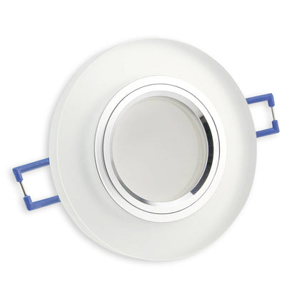 Einbaurahmen GU10 MR16 Glas Rahmen Einbaustrahler 75mm Einbau-Spot LED Halogen