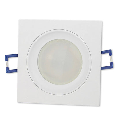 LED Einbaustrahler rund eckig 230V flach Spot Strahler 75mm