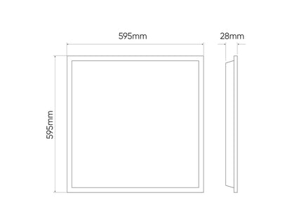 LED Panel 595x595mm | 40W 4000lm 4000K Neutralweiß | Profi Deckenleuchte Büroleuchte | Backlit Design | 3 Jahre Garantie