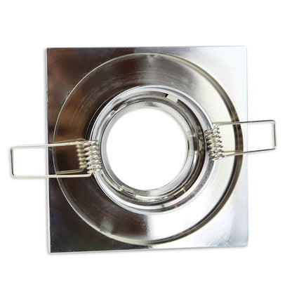 Design Einbaurahmen GU10 MR16 rund eckig weiß chrom Gehäuse Einbauleuchte Ø70mm
