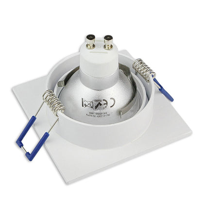 Einbaurahmen GU10 MR16 rund eckig weiß Rahmen Einbaustrahler Ø75mm Bohrloch