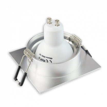 Einbaurahmen Set GU10 MR16 70-75mm Gehäuse schwenkbar Einbaustrahler Aluminium