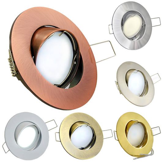 LED Einbaustrahler flach 3-6,5W Aluminium 230V Spot Einbauleuchte