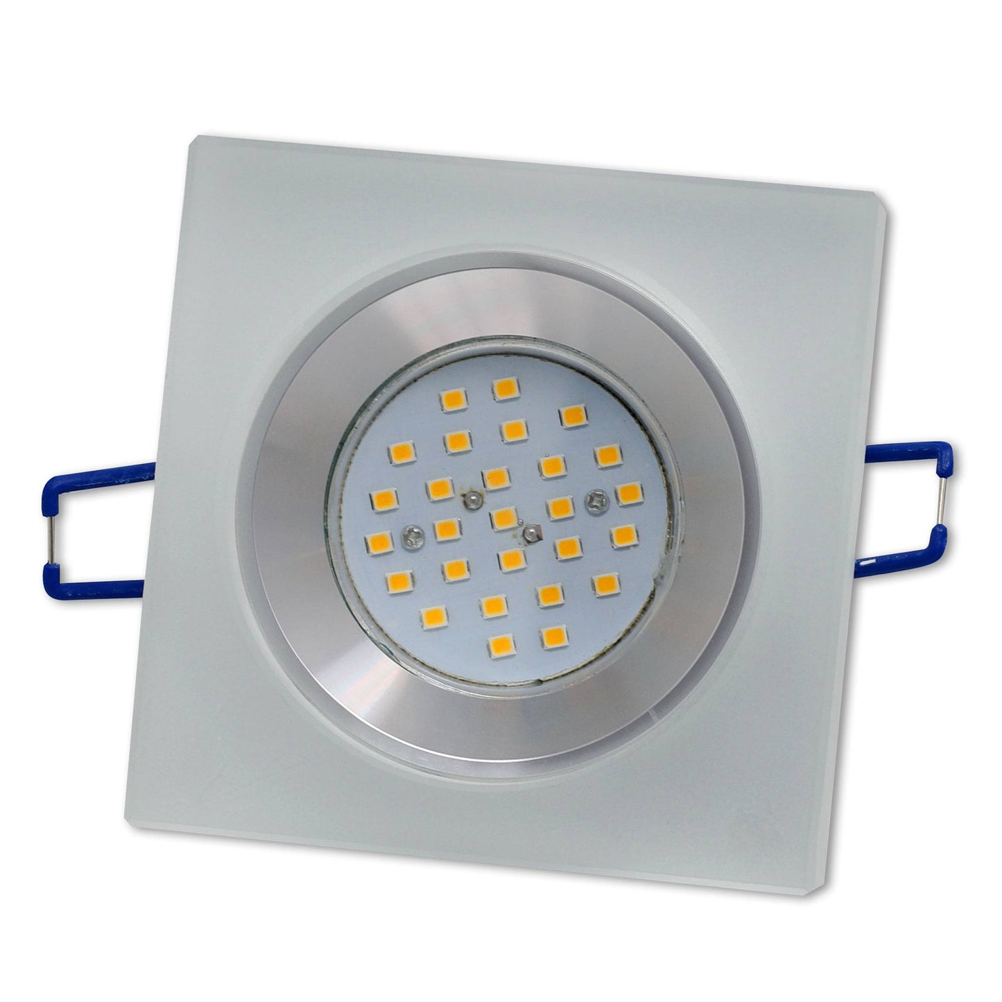 LED Einbaustrahler Glas matt flach 3W 5W 6,5W Einbauspot 70mm Leuchte