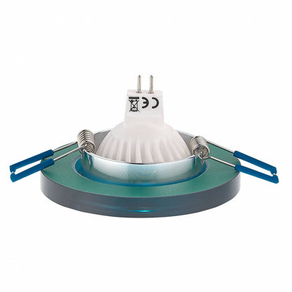 Einbaurahmen GU10 MR16 Glas Rahmen Einbaustrahler 75mm Einbau-Spot LED Halogen
