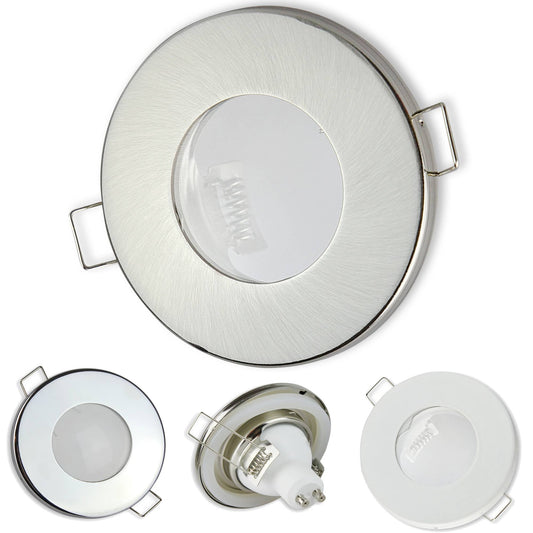 LED Einbaustrahler 12V MR16 Bad Badezimmer 5 Watt flach rund IP44 Feuchtraum