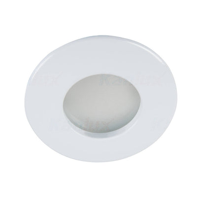 Einbaurahmen GU10 MR16 Bad Außen IP44 Feuchtraum Terasse Dusche Sauna 70-75mm