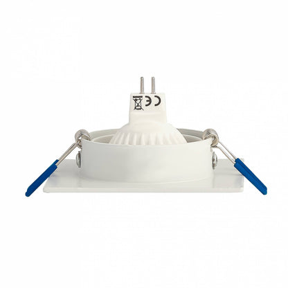 LED Einbaustrahler flach eckig 5-7W MR16 Einbau-Spot Deckenleuchte 12V 75mm