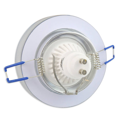 LED Einbaustrahler Glas matt flach 3W 5W 6,5W Einbauspot 70mm Leuchte