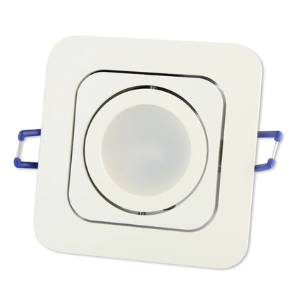 LED Einbaustrahler eckig schwenkbar und neigbar 3-6,5 Watt 230V 80x80 mm Bohrloch