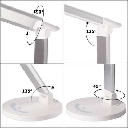 LED Tischleuchte weiß dimmbar mit USB Schreibtischlampe Büroleuchte 3Lichtfarben