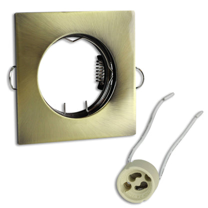 Einbaurahmen schwenkbar rund eckig Rahmen Einbaustrahler 60mm Spot GU10 MR16 LED