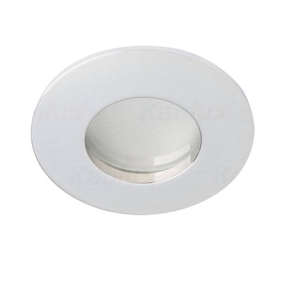 Einbaurahmen GU10 MR16 Bad Außen IP44 Feuchtraum Terasse Dusche Sauna 70-75mm