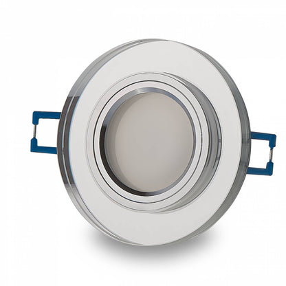 Einbaurahmen GU10 MR16 Glas Rahmen Einbaustrahler 75mm Einbau-Spot LED Halogen