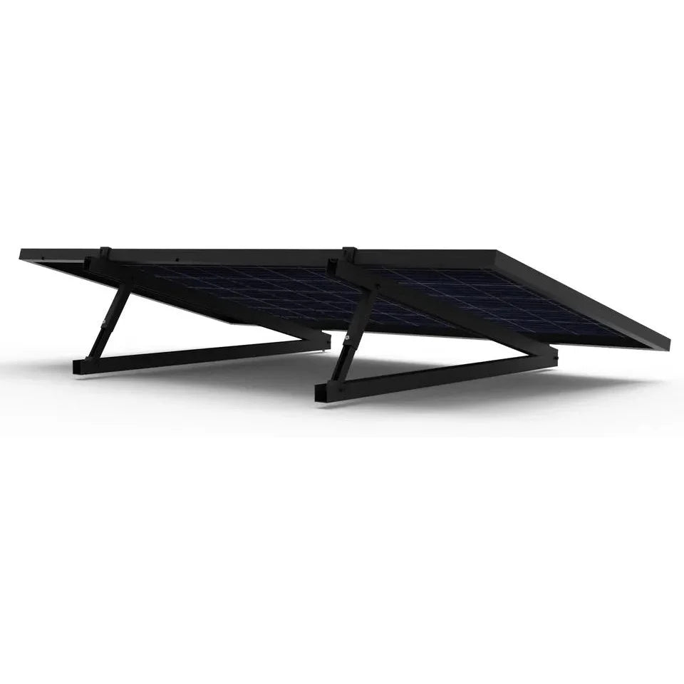 Flachdachhalterung Aluminium-Montagesystem für Solarpanels 30–35 mm – Neigbar 15–30° – Balkonkraftwerk Halterung inkl. Zubehör