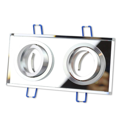 LED Einbaustrahler 3W 5W 6,5W Glas dimmbar schwenkbar 230V 2-fach Einbauspot