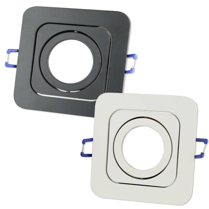 LED Einbaustrahler eckig schwenkbar und neigbar 3-6,5 Watt 230V 80x80 mm Bohrloch