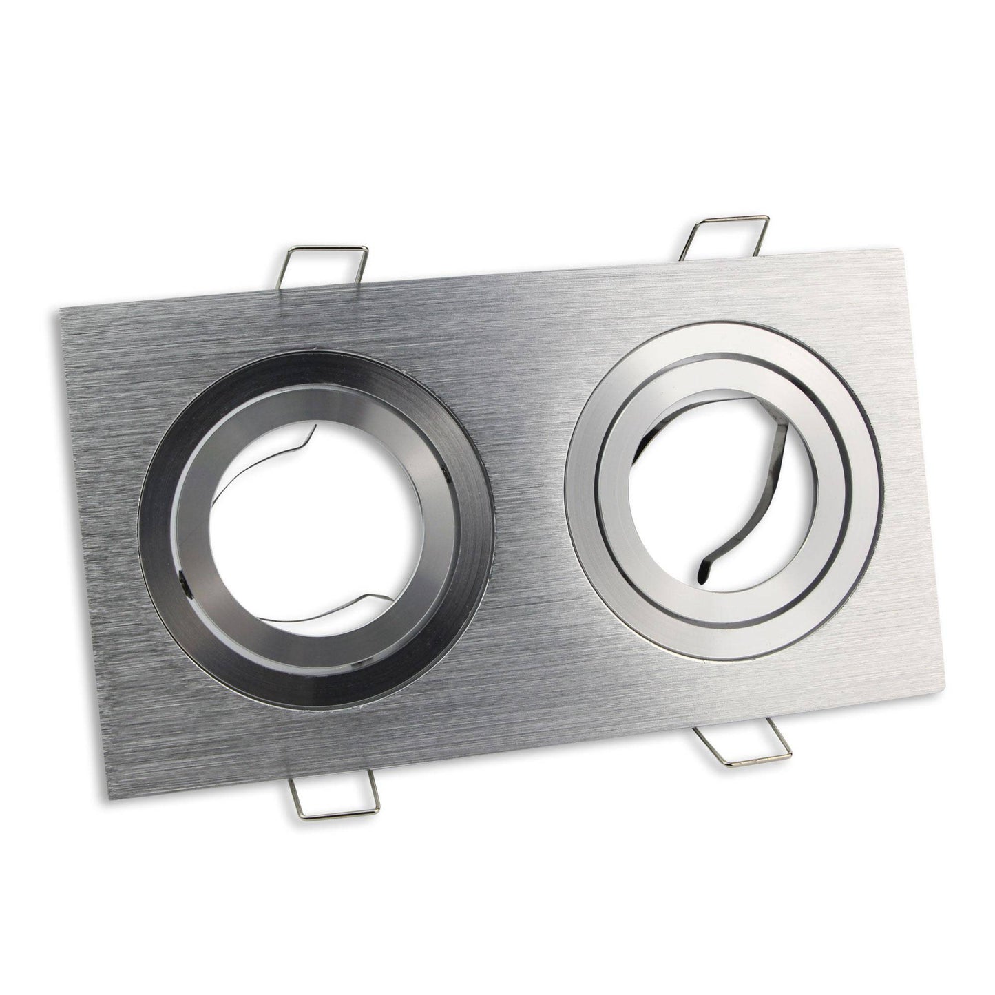LED Einbaustrahler 2-flammig 1-9W GU10 230V eckig Einbau-Spot Leuchte