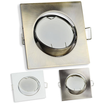 LED GU10 Einbaustrahler Aluminium schwenkbar 75mm 230 Volt