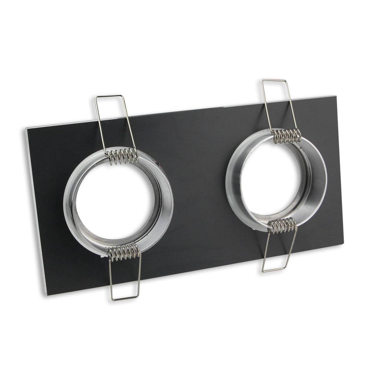 Einbaurahmen GU10 MR16 Glas eckig zweifach Rahmen Einbauleuchte Spot LED Halogen