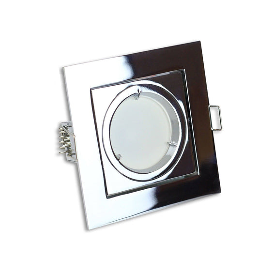 LED Einbaustrahler eckig schwenkbar 1-9W 230V GU10 Einbau-Spot Strahler 80mm
