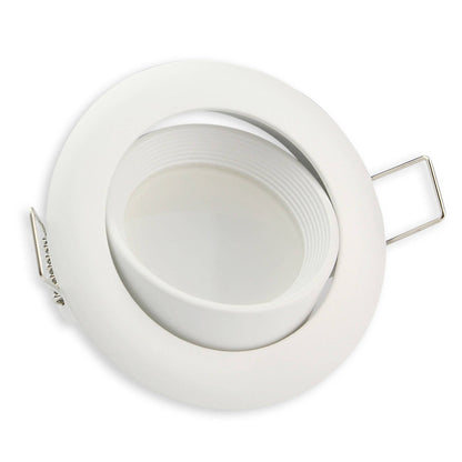 LED Einbaustrahler flach rund 3W 5W 6,5W Aluminium 230 Volt Einbauspot
