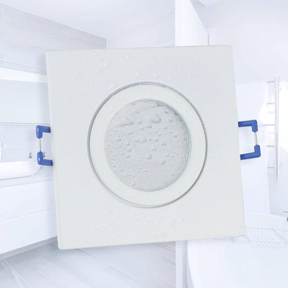 LED Einbaustrahler 230V GU10 Bad Badezimmer 1,2-9 Watt super flach rund Dusche