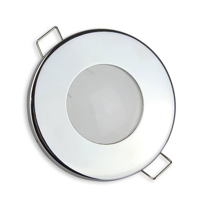 LED Einbaustrahler GU10 Badezimmer Einbaurahmen gebürstet flach rund Dusche Spot