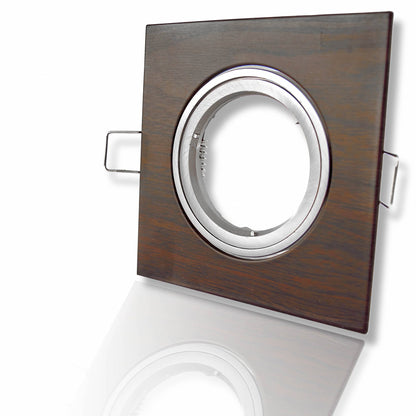 LED Einbaustrahler schwenkbar braun eckig Holz super flach 3-6,5W IP40 230 Volt