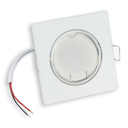Einbaurahmen schwenkbar eckig Rahmen Einbauleuchte 75mm Spot GU10 MR16 LED