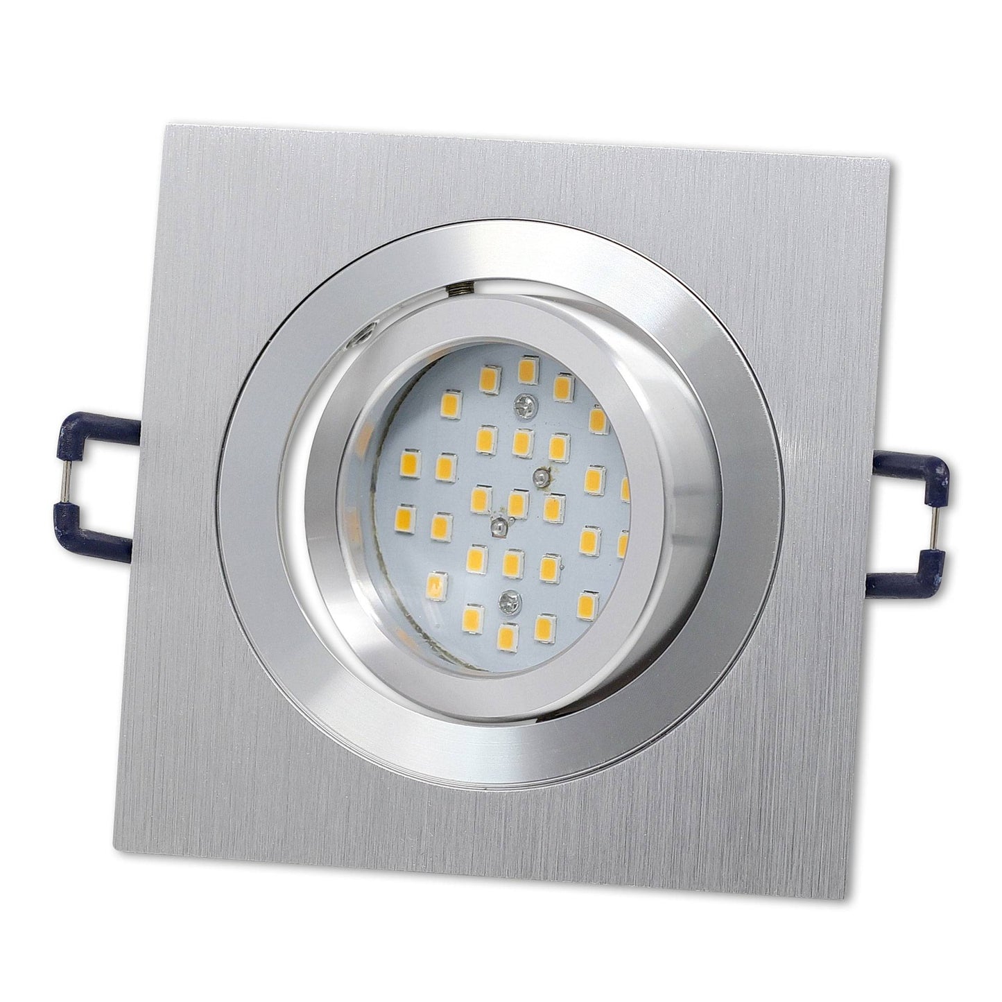 Einbaurahmen GU10 MR16 eckig Rahmen Einbaustrahler Ø75-85mm Bohrloch Spot LED