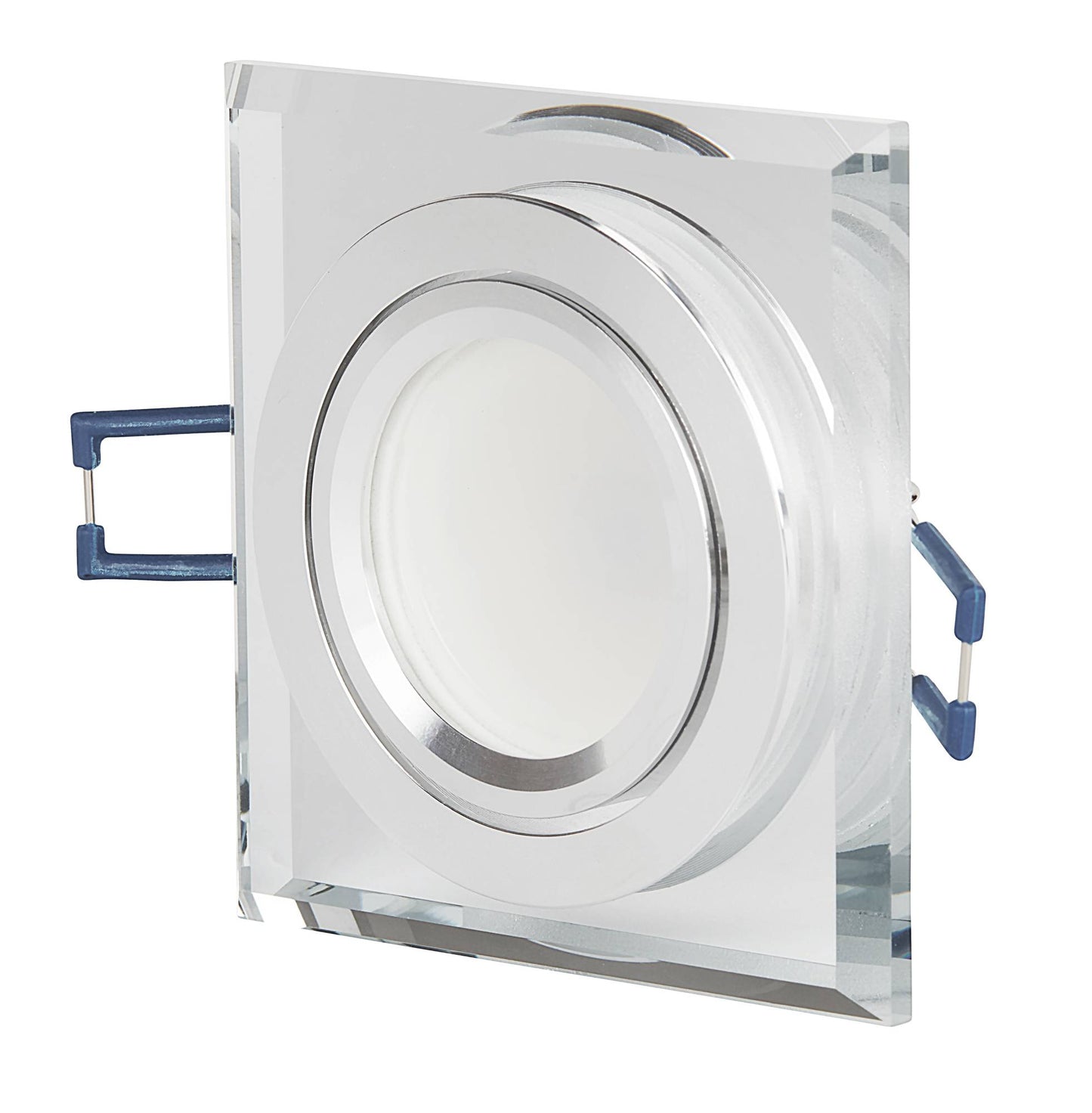 LED Einbaustrahler Glas 3-6,5W dimmbar Deckenleuchte Einbauleuchte 75-80mm flach