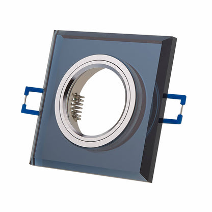 Einbaurahmen GU10 MR16 Glas Rahmen Einbaustrahler 75mm Einbau-Spot LED Halogen