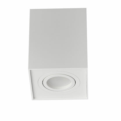LED Aufbau-Leuchte GU10 1-9W 230V eckig Aufbaustrahler 97x125mm Einbauleuchte