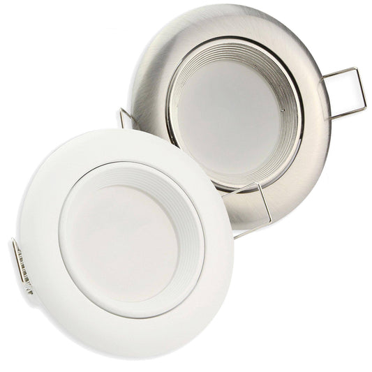LED Einbaustrahler dimmbar flach rund 3W 5W 6,5W Aluminium 230 Volt Einbauspot