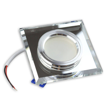 LED Einbaustrahler MR16 12 Volt 5-7W rund eckig Einbauspot Glas 75mm Bohrloch