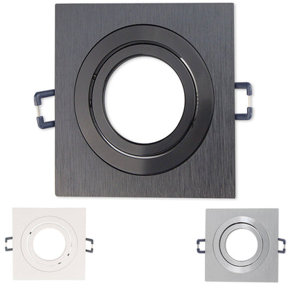 Einbaurahmen GU10 MR16 eckig Rahmen Einbaustrahler Ø75-85mm Bohrloch Spot LED