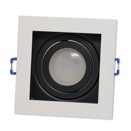LED Einbaustrahler 3-6,5W eckig rund dimmbar 230V flach Spot Strahler 90-95mm