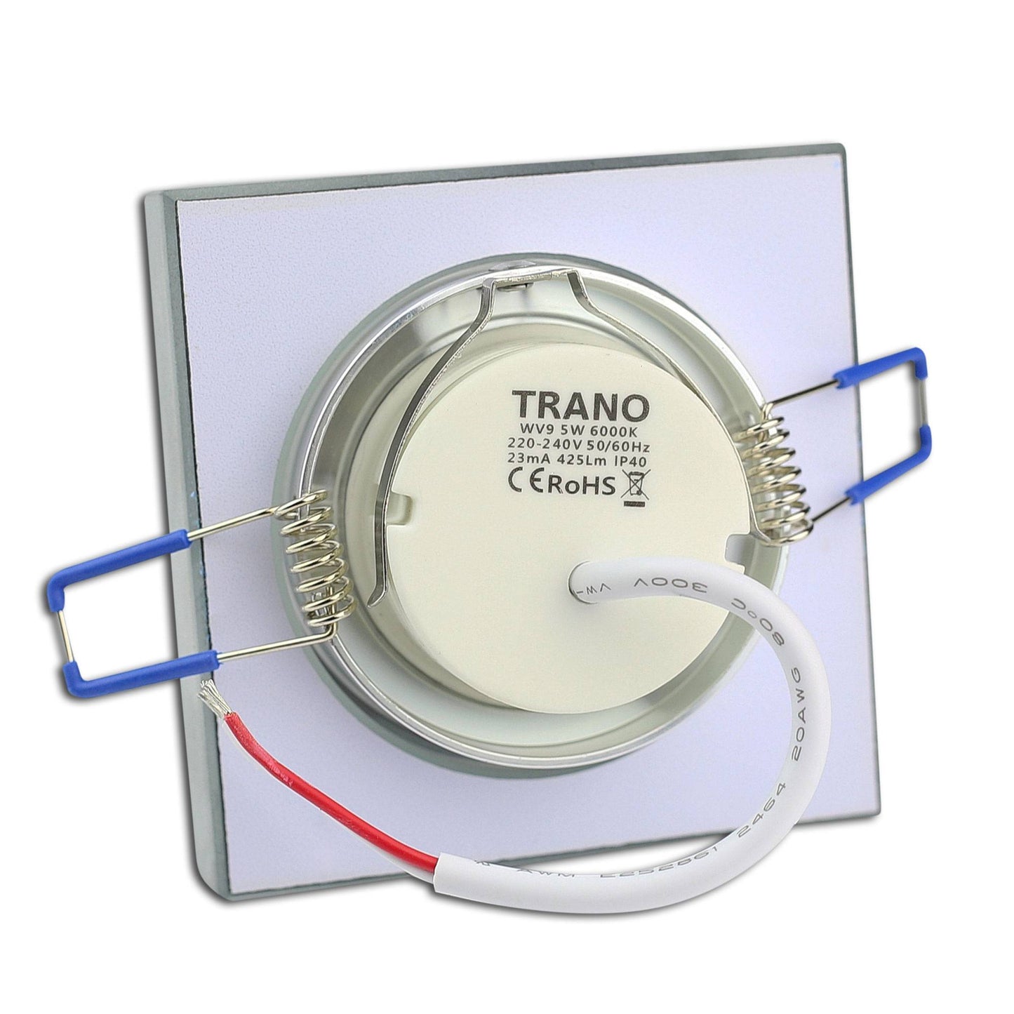 LED Einbaustrahler Glas matt flach 3W 5W 6,5W Einbauspot 70mm Leuchte