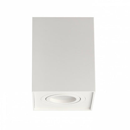 LED Aufbau-Leuchte GU10 1-9W 230V eckig Aufbaustrahler 97x125mm Einbauleuchte