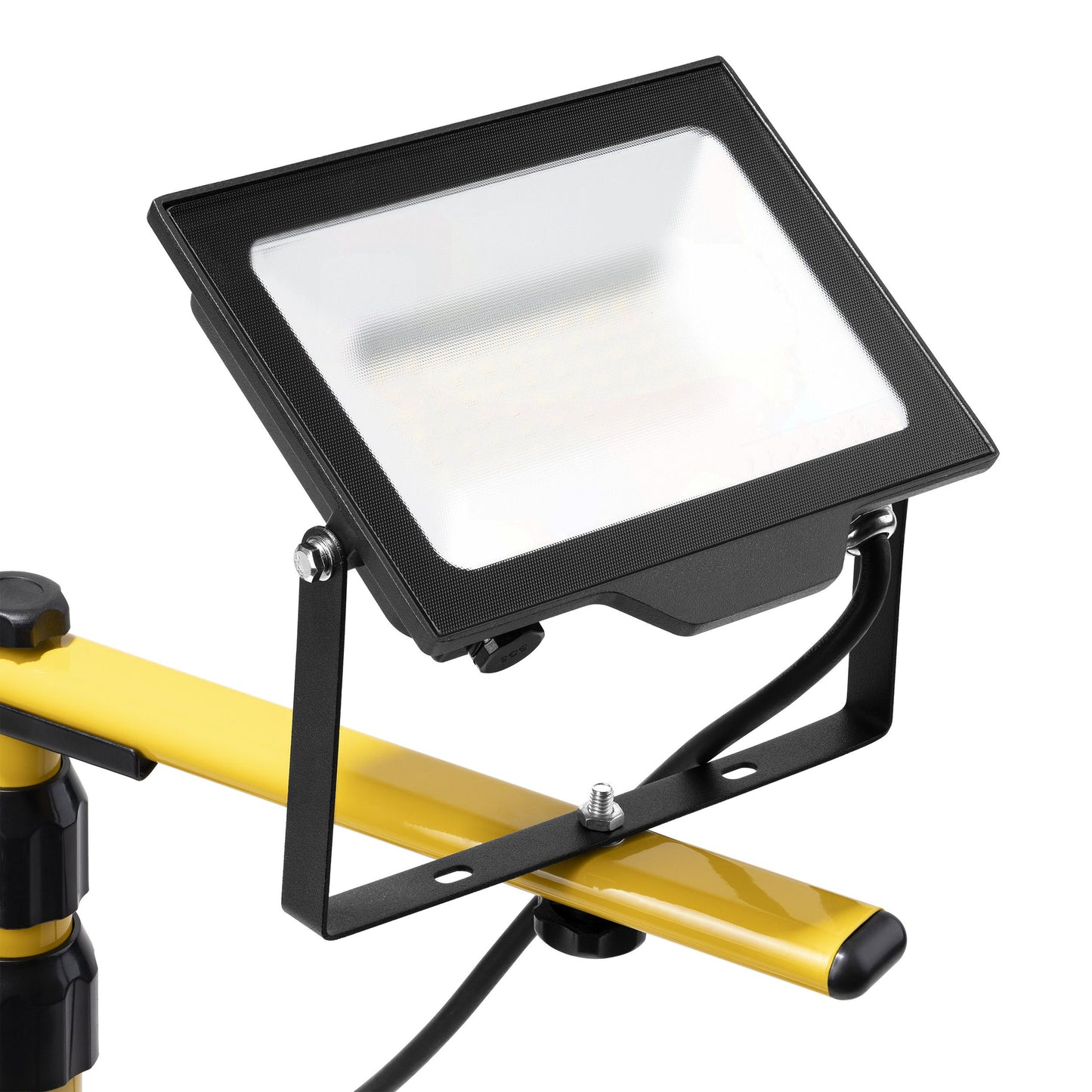 Trano LED Flutlicht Set 2x50W mit Stativ & Kabel, 9000lm, 4000K Neutralweiß, IP65 Außenstrahler höhenverstellbar bis 160cm, IK08