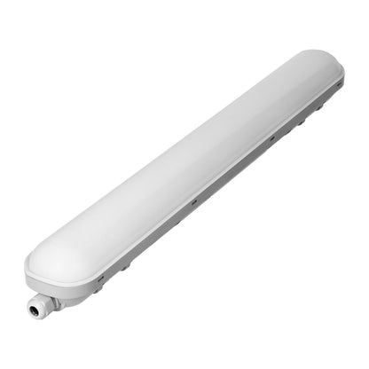 Trano LED Feuchtraumleuchte 18W/36W/48W | 1800–4800lm | 4000K Neutralweiß | IP65 IK08 | SMD LED Wannenleuchte Garage Lagerhalle