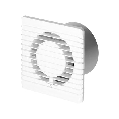 Trano Badezimmerlüfter 100mm Wandmontage mit Zugschalter – 93 m³/h Luftleistung, 26 dB, 8W, 135x135mm, flach & kompakt