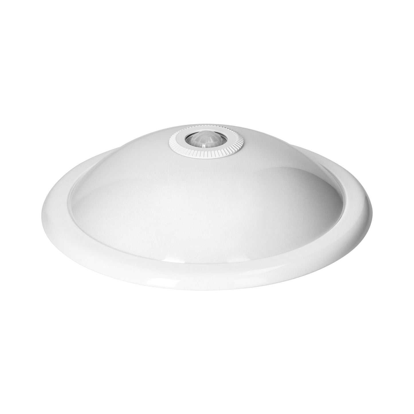 Trano Deckenleuchte mit 360° Bewegungsmelder, 2x18W E27, IP20, Ø300mm, Polycarbonat, PIR Sensor, für Flur Keller Garage