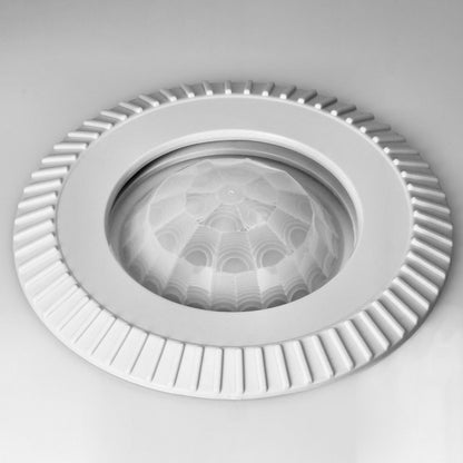 Trano Deckenleuchte mit 360° Bewegungsmelder, 2x18W E27, IP20, Ø300mm, Polycarbonat, PIR Sensor, für Flur Keller Garage