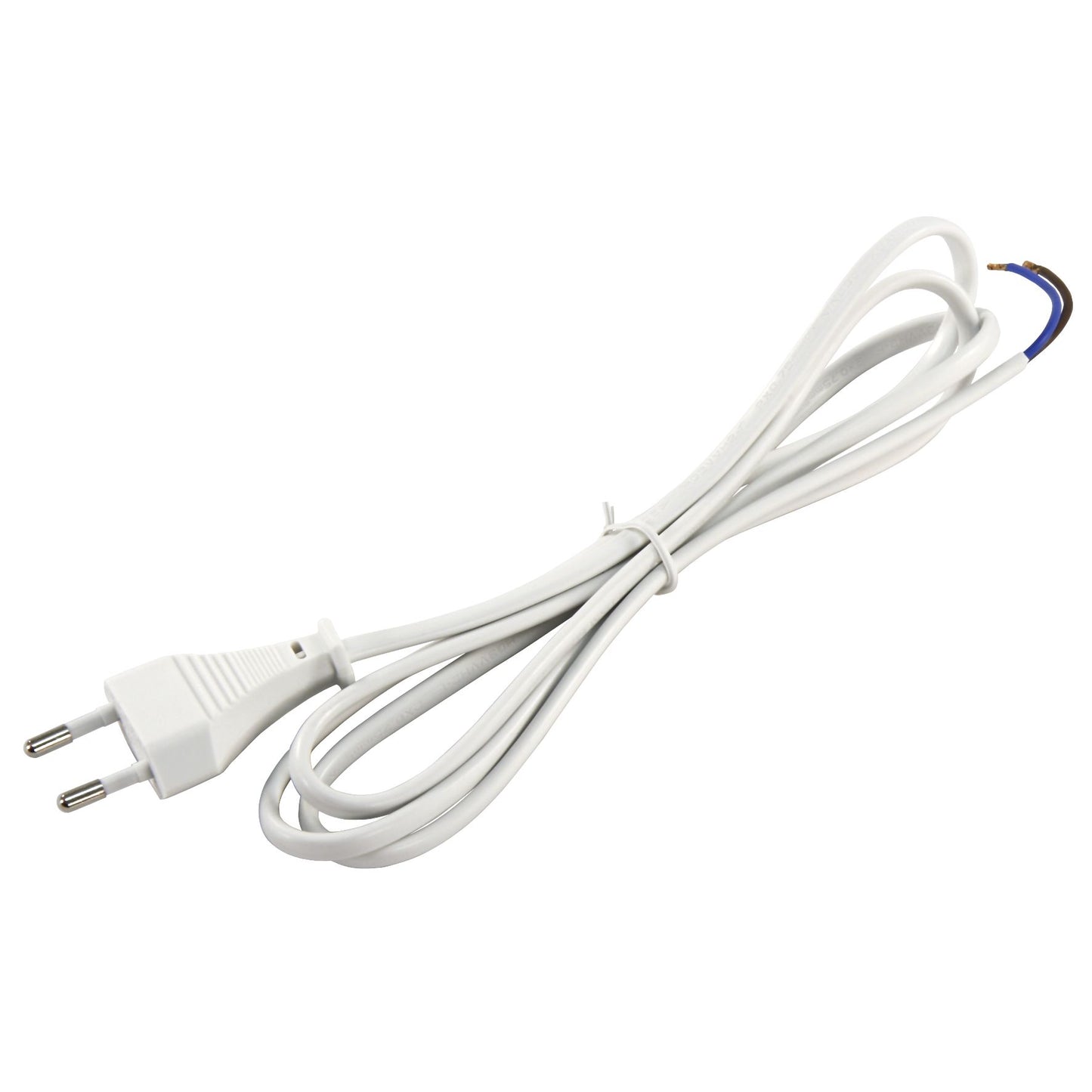 Euro-Netzkabel-Sammlung: Verschiedene Längen und Farben, mit und ohne Schnurschalter, blanken Enden, 2x0,75 mm²